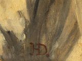 an image of a painting of a man with a hat and a cane