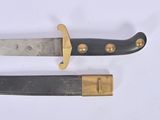 pair of two knives sitting side by side on top of a white surface