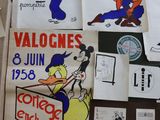 many posters on the wall of a school classroom