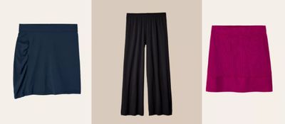 trois jupes différentes sont présentées en trois couleurs différentes