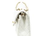 chanel white quilted lambskin mini flap bag with gold hardware