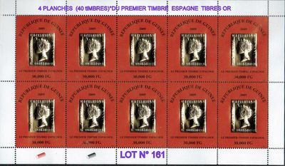 a stamp with a picture of a man and woman on it