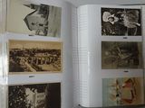 a book with pictures of people in it on a table