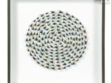 une photo encadrée représentant un cercle formé de petits insectes