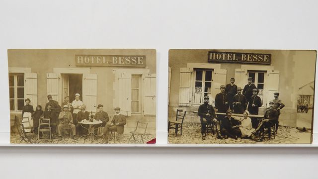 La Courtine Lot de 2 cartes-photos de l’Hôtel Besse. Bon état.
