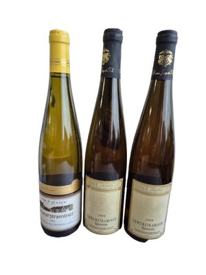 Lot de trois bouteilles de vin d'Alsace