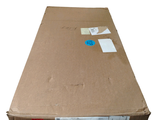 a cardboard box with a piece of paper on top of it