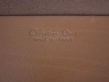 christian dior made in france brown leather shoulder bag