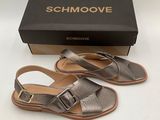 sandales en cuir métallisé « schmoove » à boucles