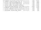 an image of a table with a list of items on it