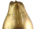 brass pear on a white background with a white background