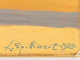 an image of a painting of a yellow and grey landscape