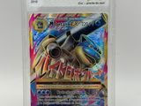 a close up of a pokemon card in a plastic holder