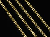 gold plated cable chain, 3mm, by the foot