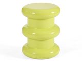 lime green ceramic stool with a round base