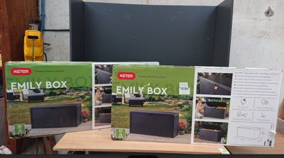 Lot de 2 Coffres de rangement KETER extérieur en résine 270 …