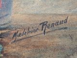 an image of a close up of a painting of a person on a skateboard