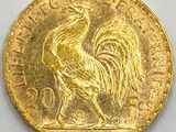an image of a gold coin with a rooster on it