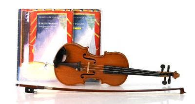 Violon d'étude 1/4, table en épicéa en 2 parties à pores fin…