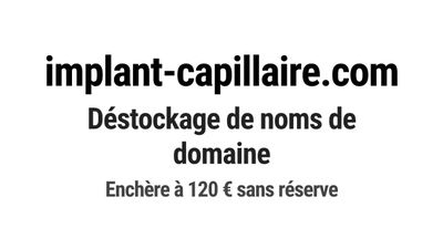 Nom de domaine implant-capillaire.