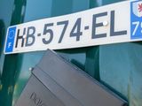 a sign on the side of a building that says hb 544 el