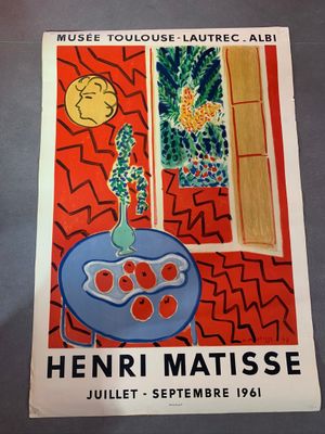 Affiche française pour l'exposition consacrée à Henri Matisse à Paris, septembre 1964