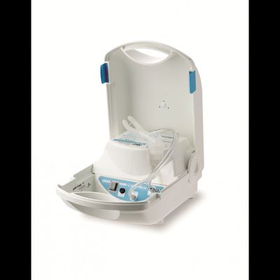 a water dispenser that is on a white surface