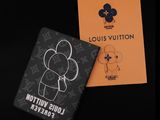 louis vuitton passport cover with a drawing of a teddy bear on it