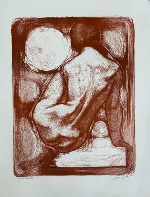 une image représentant le dessin d'une personne assise sur une chaise