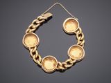 an 18k gold bracelet with roman numerals, roman numerals and roman numerals