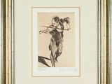 an image of a drawing of a woman with a golf club in her hand