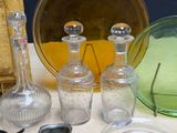 a table with a lot of glass items on it
