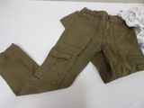 a pair of pants and a bib laying on a table