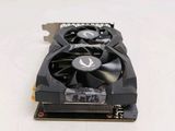 a close up of a video card on a white surface