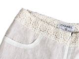 a close up of a pair of pants with a label on it