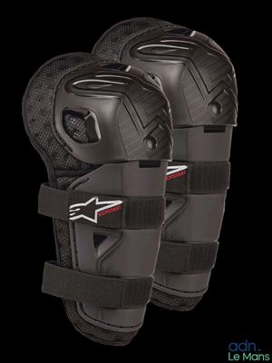 two pairs of knee pads on a black background with a black background