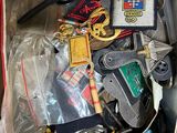 a bag full of assorted items that are in it