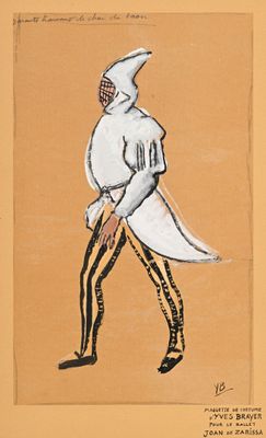 une image représentant un dessin d'un homme vêtu d'une blouse blanche et d'un pantalon jaune