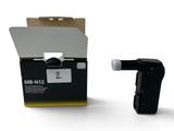 a black and white photo of a box with a camera attached to it