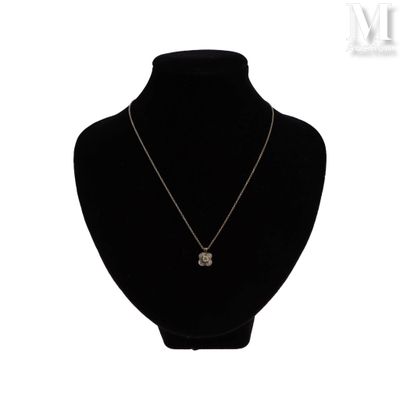 gros plan d'un collier sur un mannequin sur fond blanc
