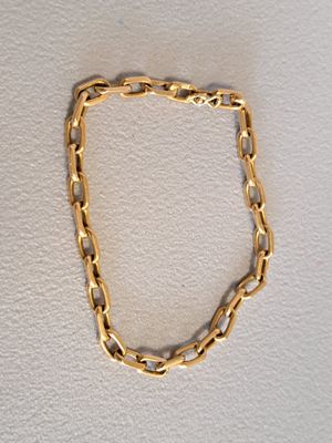 Gourmette en or jaune 18K 750 millièmes. - Photo 1