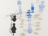 an image of a drawing of chess pieces on a table