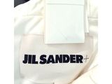 jil sander white jacket with black and white logo