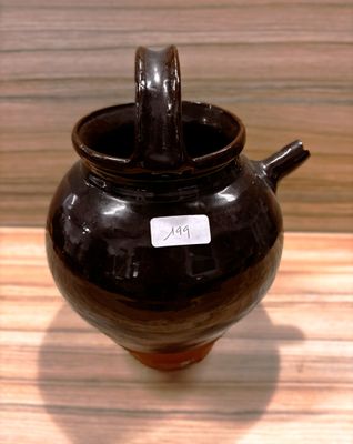 APREY Abel GIRARD Chevrette en Faïence vernissée (étiquette …