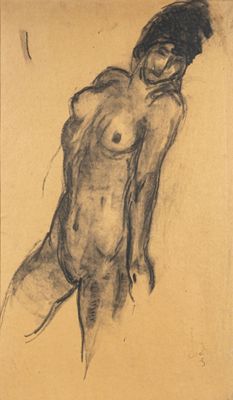 une image représentant un dessin d'une femme nue en noir et blanc