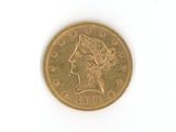 l'image d'une pièce d'or sur laquelle figure une tête de femme