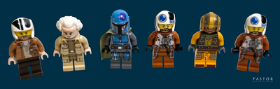 Les figurines Lego Star Wars sont alignées en rang
