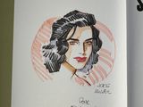 a book with a drawing of a woman on it