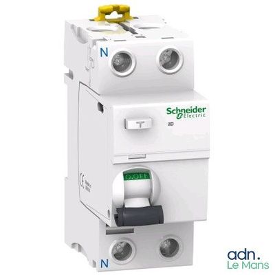 a close up of a miniature circuit breaker on a white background