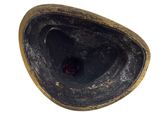 an image of a black and gold vase on a white background